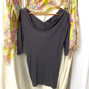 Cobalt blue 3/4 length tunic top